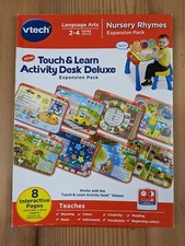 VTech Touch and Learn Activity Desk Deluxe Expansion Pack - Nursery Rhymes NIP 