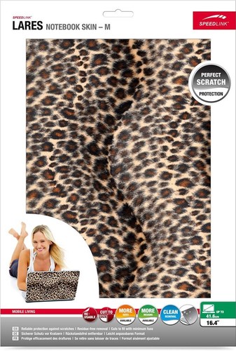 Notebook Skin 14" 15" 15,4" Leopard Plüsch Fell Aufkleber Laptop Sticker Folie - Bild 3 von 4