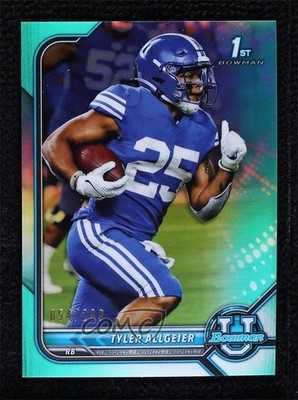 2021-22 Bowman U Chrome Prospects Aqua Refractor 54/299 Tyler Allgeier #21 0q1p