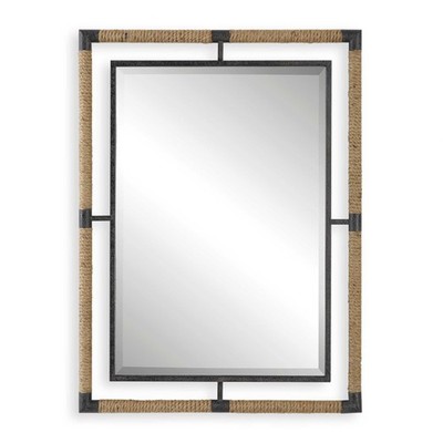 Melville - Iron and Rope Mirror-38 Inches Tall and 28 Inches Wide Uttermost