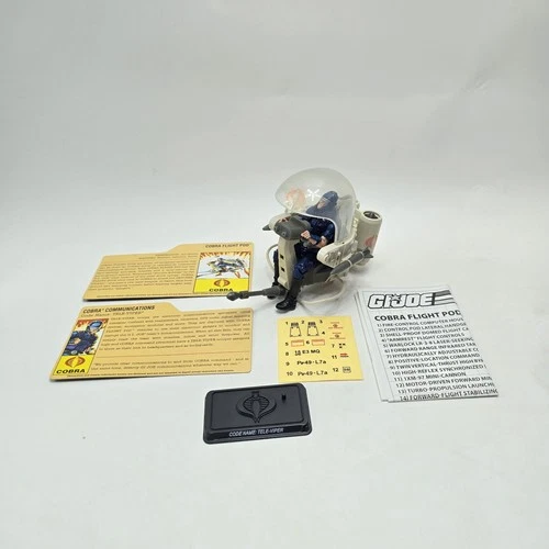 25TH ANNIVERSARY HASBRO G.I JOE COBRA FLIGHT POD W/ TELE-VIPER & ACCESSORIES