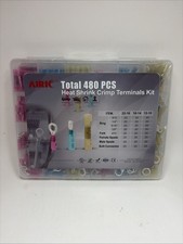 480PCS Heat Shrink Wire Connectors Assortment Crimp Terminals Marine Case Kit