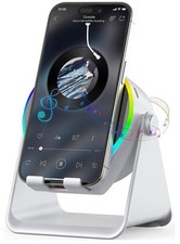 Wireless Induction Speaker, 5 in 1 Bluetooth Phone Stand wRGB Light  360  Turn