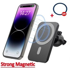 Magnetic Wireless Charger Car Mount Holder For iPhone 15 16 17 Pro Max MagSafe