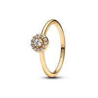 Pandora Ring 163554C01 Weite 54 Runder Pavé-Strahlenkranz Ring Vergoldet