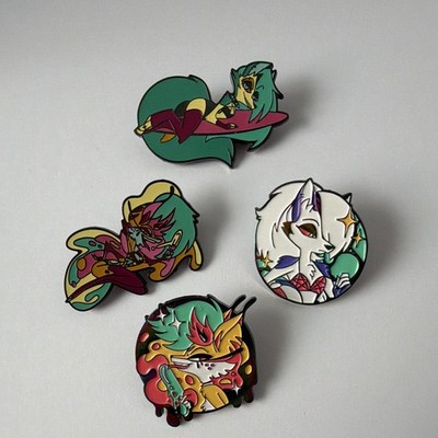 2024 Summer Helluva Boss Loona & Queen Bee Enamelled Metal Pin Set