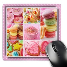 3dRose LLC 8 x 8 x 0.25 Inches Mouse Pad, Cookies and Cakes 8L x 8W inches