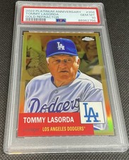 2022 Topps Chrome Platinum Anniversary - Tommy Lasorda Gold /50 Psa 10 Pop 2