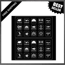 2pcs Car Button Stickers Vinyl Decals For Dashboard Switches Truck Suv Interior 2pcs Car Button Stickers Vinyl Decals For Dashboard Switches Truck Suv Interior