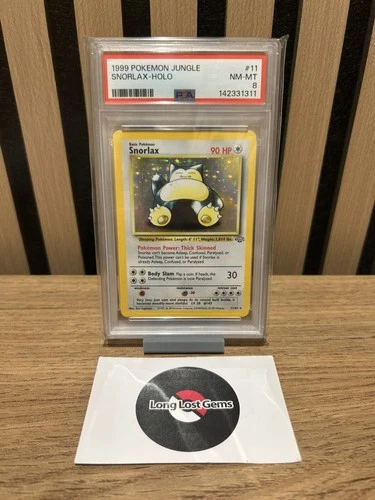 PSA 8 Snorlax 11/64 Jungle Set Pokemon Card MINT