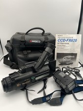 Sony Video8 HandyCam Model CCD-FX620 Camcorder Bundle Untested Powers On