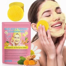 Refresh and brighten your skin with AL’IVER Kojic Acid & Turmeric Cleansing Pads