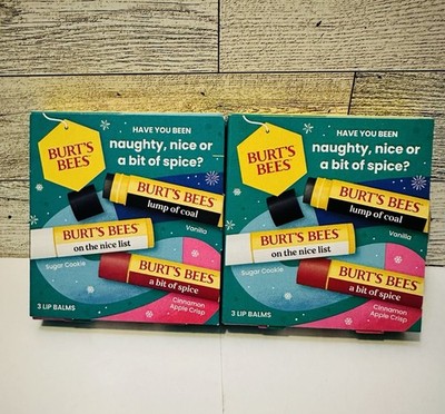 Burt's Bees Naughty Nice or a Bit of Spice Lip Balm Gift Set Holiday Flavors (2)
