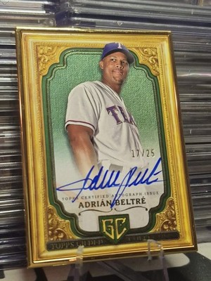 2024 Topps Gilded Collection Adrian Beltre Gallery Of Gold Auto /25 Rangers HOF