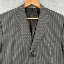 Canali Sport Coat Mens 52R Gray Proposta Pinstripe Super 120s Wool Blazer Italy