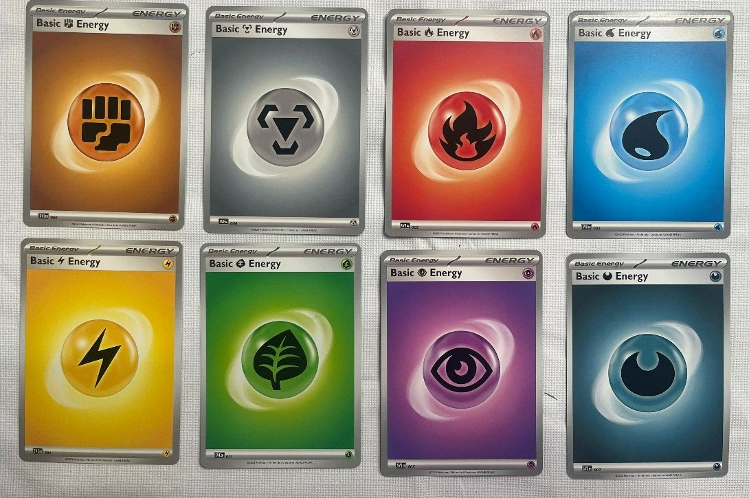 Lot Of 8 POKEMON Basic Energy Cards Scarlet & Violet Base Comp. Set #1-8 MINT Lot Of 8 POKEMON Basic Energy Cards Scarlet & Violet Base Comp. Set #1-8 MINT