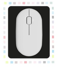 Mini 5x6" Black Mouse Pad, Waterproof, Non-Slip Glue Base, Small Portable Pad