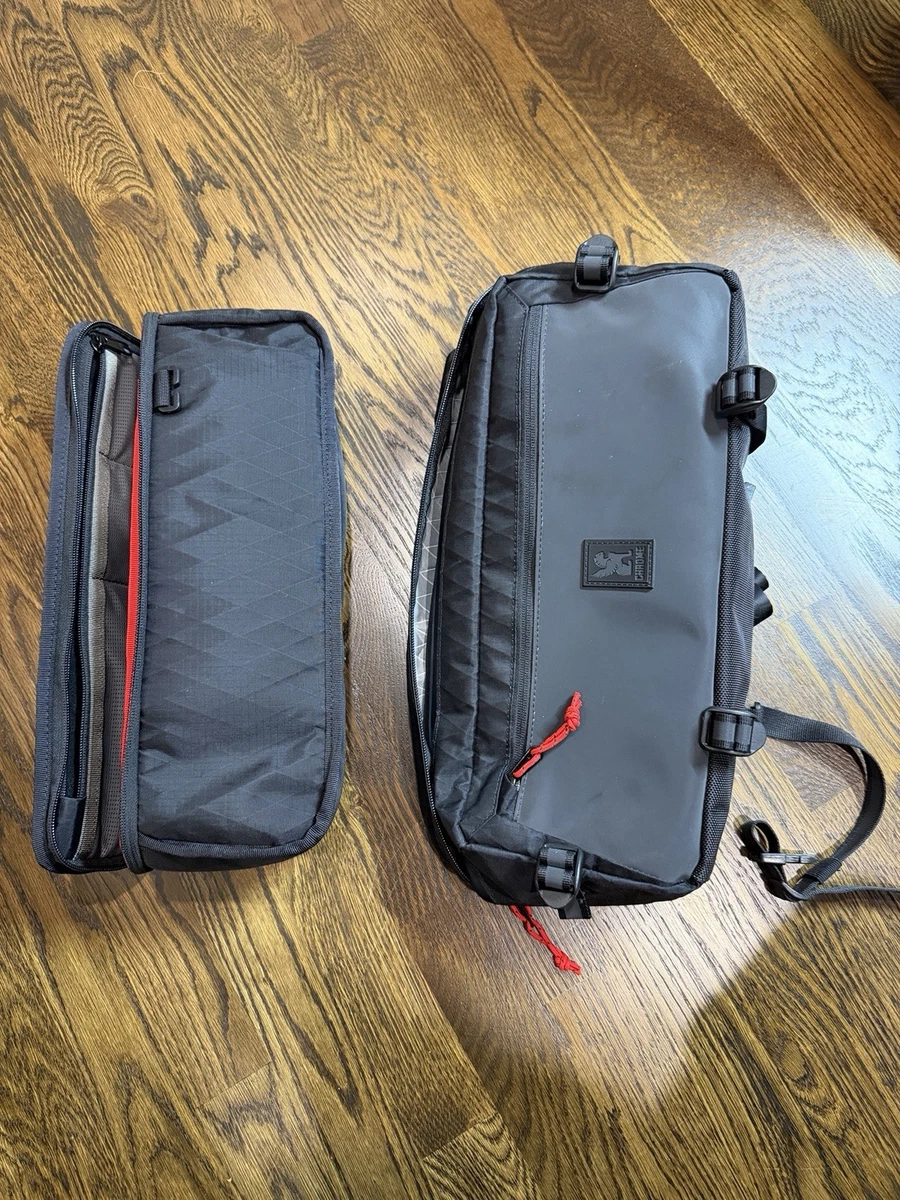 Chrome Kadet Sling Messenger Bag Black/Reflective Organizer