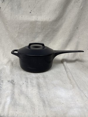 Black Cast Iron 6 in Round Frying Pan Skillet w/ Lid, Enamel Coating Ireland