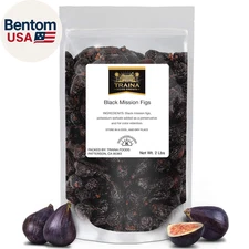 Home Grown California Dried Whole Black Mission Figs - Healthy, No Added Sugar,
