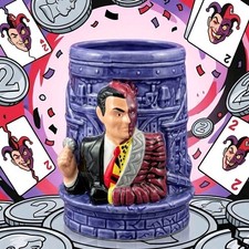 Vintage 1995 Batman Forever Two-Face Figural Ceramic Mug Applause DC Comics