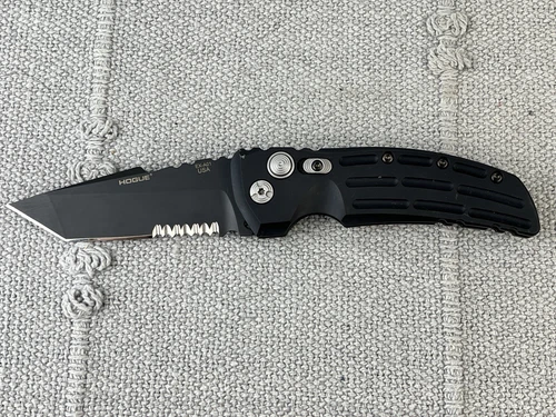 Hogue EX-01 Tumbled 154CM Aluminum Black Elishewitz