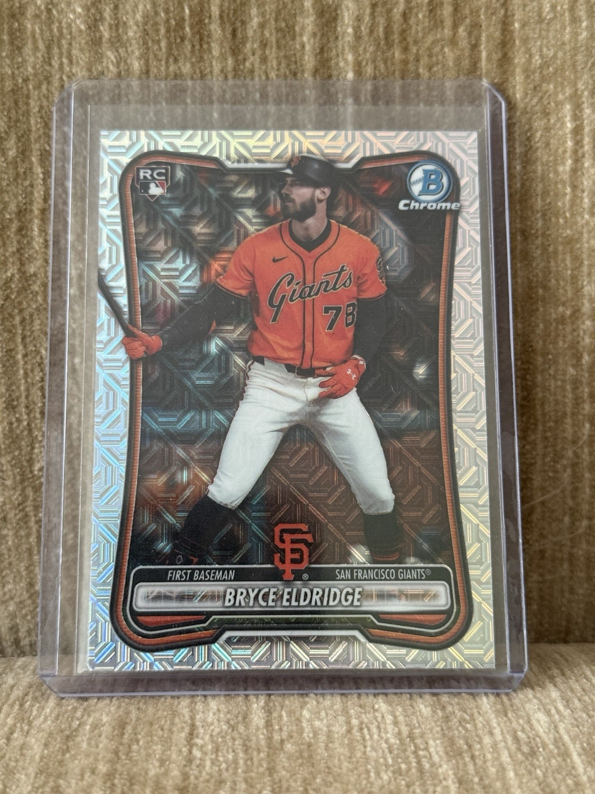 2026 Bowman Chrome Mega Box Bryce Eldridge #58 Mojo Refractor Rookie RC Giants
