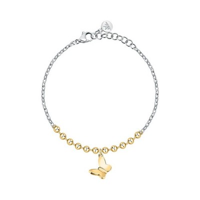 Morellato Damen Armband Schmetterling Stahl und Gelbgold (SAUN35)