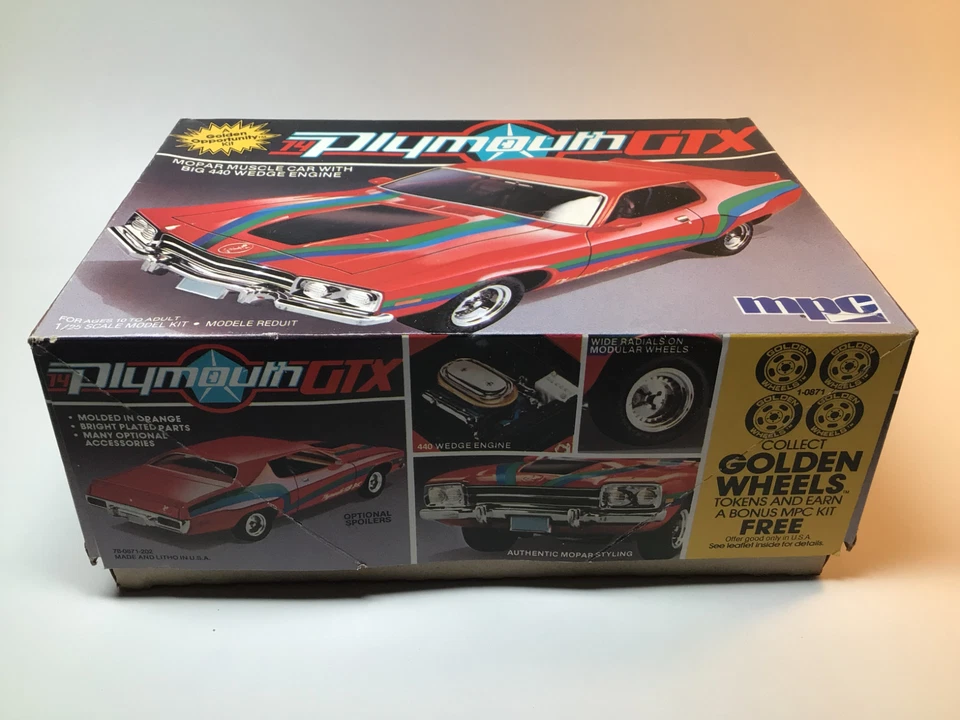 Vintage MPC 1974 Plymouth Road Runner GTX Mopar Model Car Kit 1-0871 74 - Image 2 of 4