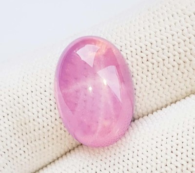10 Ct 6 Rays Pink Star Ruby Oval Cabochon Gemstone, Burmese Ruby