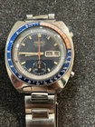 Seiko Men's Automatic Chronograph Watch 6139-6002 Vintage Blue Dial, 17 Jewels