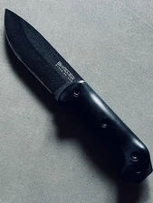 KA-BAR Becker BK2 Campanion Fixed Blade Knife BK-2 + Sheath w/ Ferro Rod Holder 