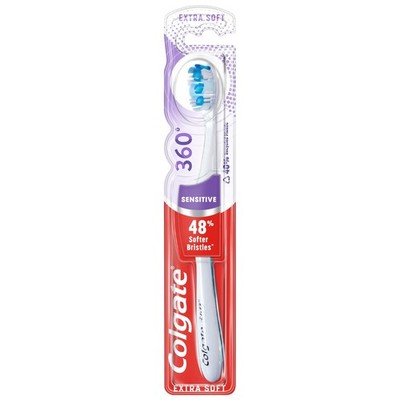 Colgate 360 Sensitive Extra Soft Handzahnbürste - extra weiche Zahnbürste -