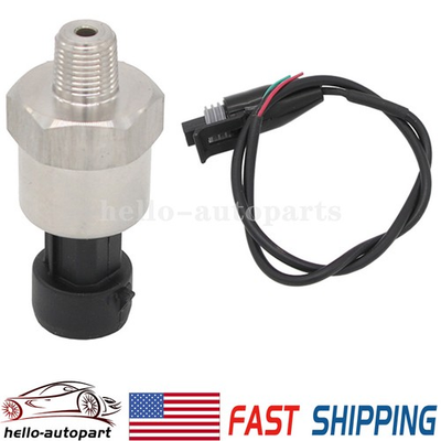#ad #ad 100psi Stainless Steel Pressure Transducer Sender Sensor for Oil Fuel Air Water $19.49