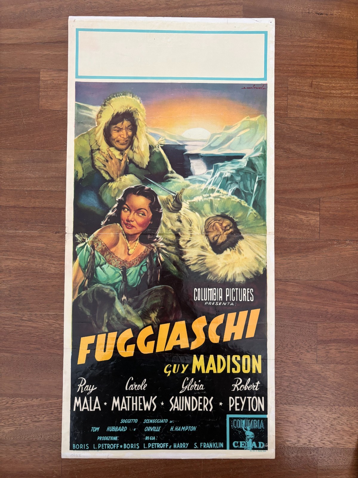 Locandina originale film Fuggiaschi (1952) - Regia di Boris Petroff, Harry S. Franklin