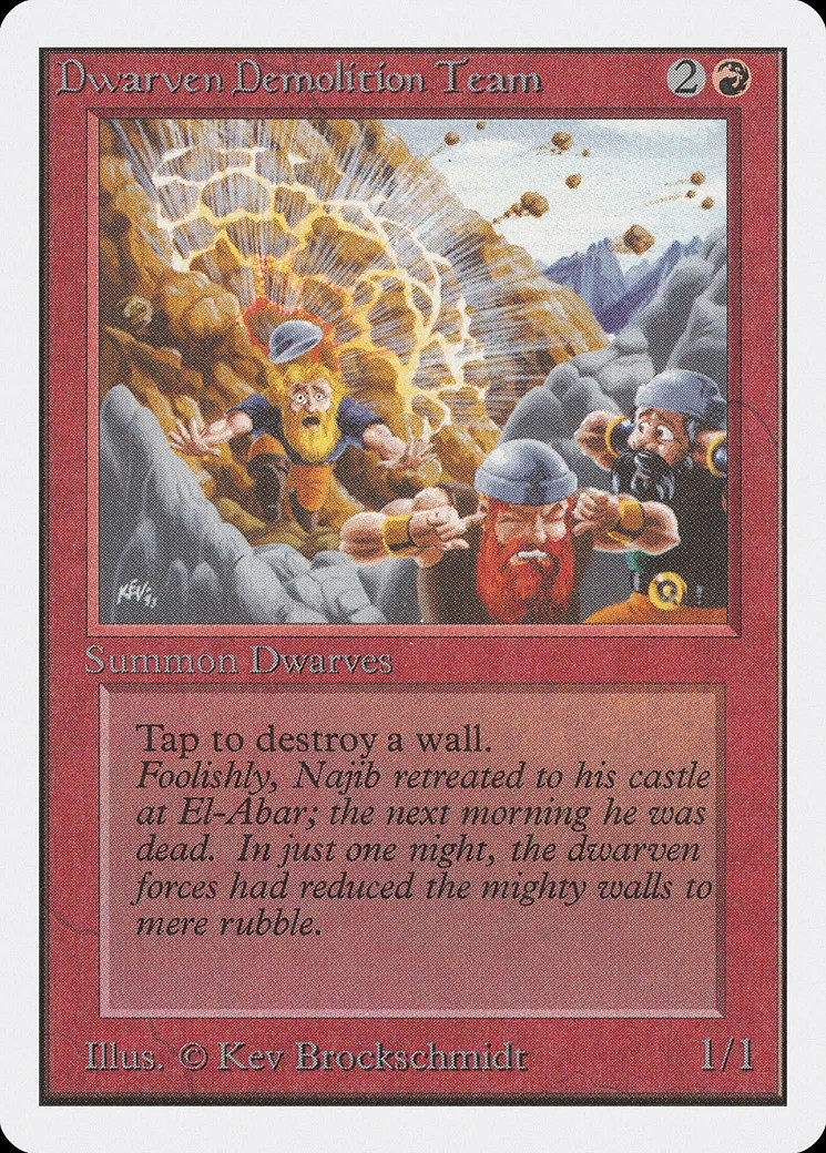 Dwarven Demolition Team Unlimited NM Red Uncommon MAGIC MTG CARD ABUGames