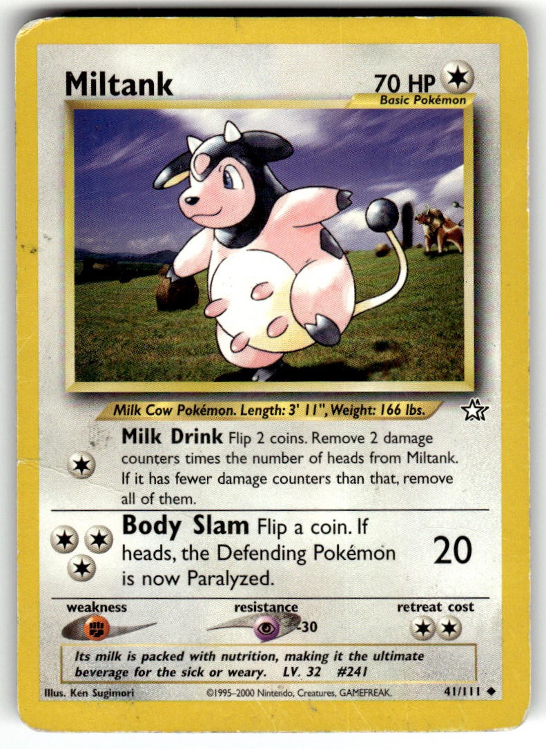 Miltank 41/111 Uncommon Neo Genesis Pokemon Unlimited HP