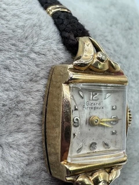 Reloj mecánico vintage para dama Girard Perregaux 17 joyas 14K GF piezas/reparación Foto 3 de 4
