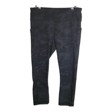 Lululemon Pants Women 6 Gray Pace Rival Crop Athleisure Hounds Camo 21" lw6ab1s