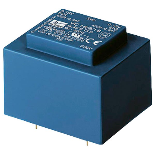 Block - PCB Mount Transformer 10VA 2 x 18V 2 x 555mA