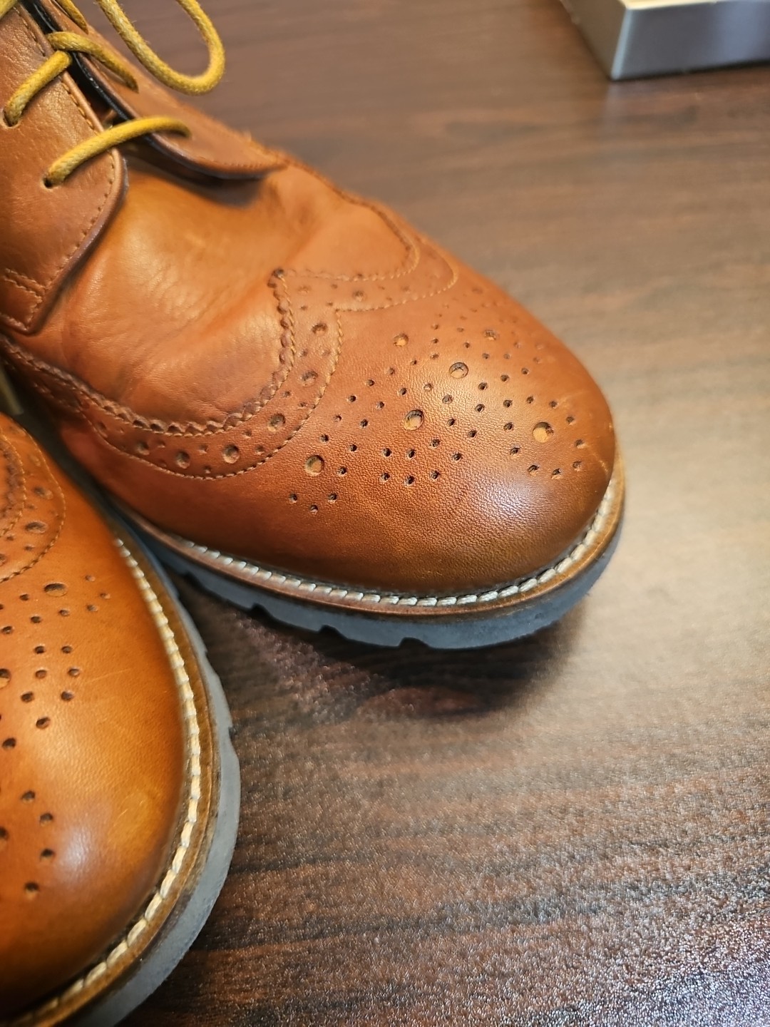 Adidas Rocksport Adiprene V74228 Men’s Size 10 Brown Leather Dress Shoes Lace-Up thumbnail 10