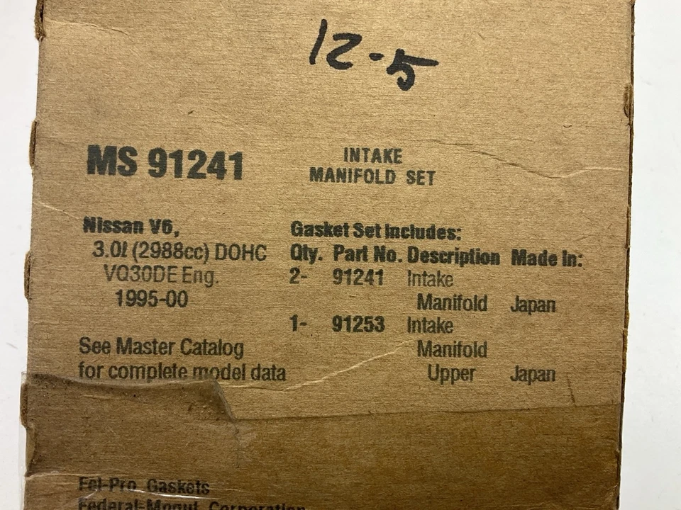 Conjunto de junta coletora de admissão Fel-Pro MS91241 para 1996-1999 Infiniti I30 3.0L DOHC - Imagem 3 de 3