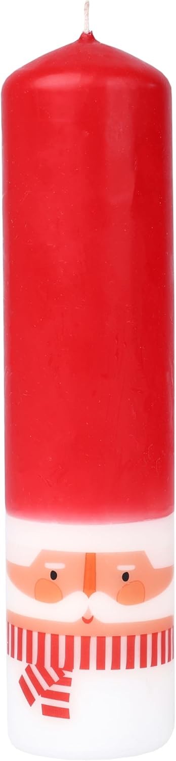 Talking Tables Santa Christmas Pillar Advent Candle for Wreath 20cm Premium Uns