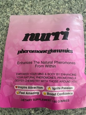 Nurri Pheromone Gummies~60 Ct~Enhances the Natural Peromones fr Within~Exp 03/28