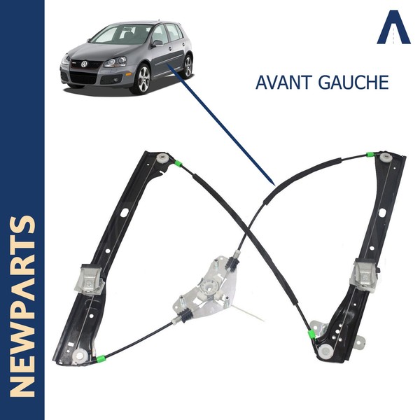 Newparts Mechanismus Fensterheber Vorne Links FüR VW Golf V 5 TüRen 1K4837461A-image