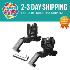 Versatile Fiber Optic Iron Sights - 45 Degree Front and Rear Backup Sights