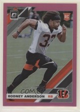2019 Panini Donruss Optic Rookies Pink Prizm Rodney Anderson #134 0a3