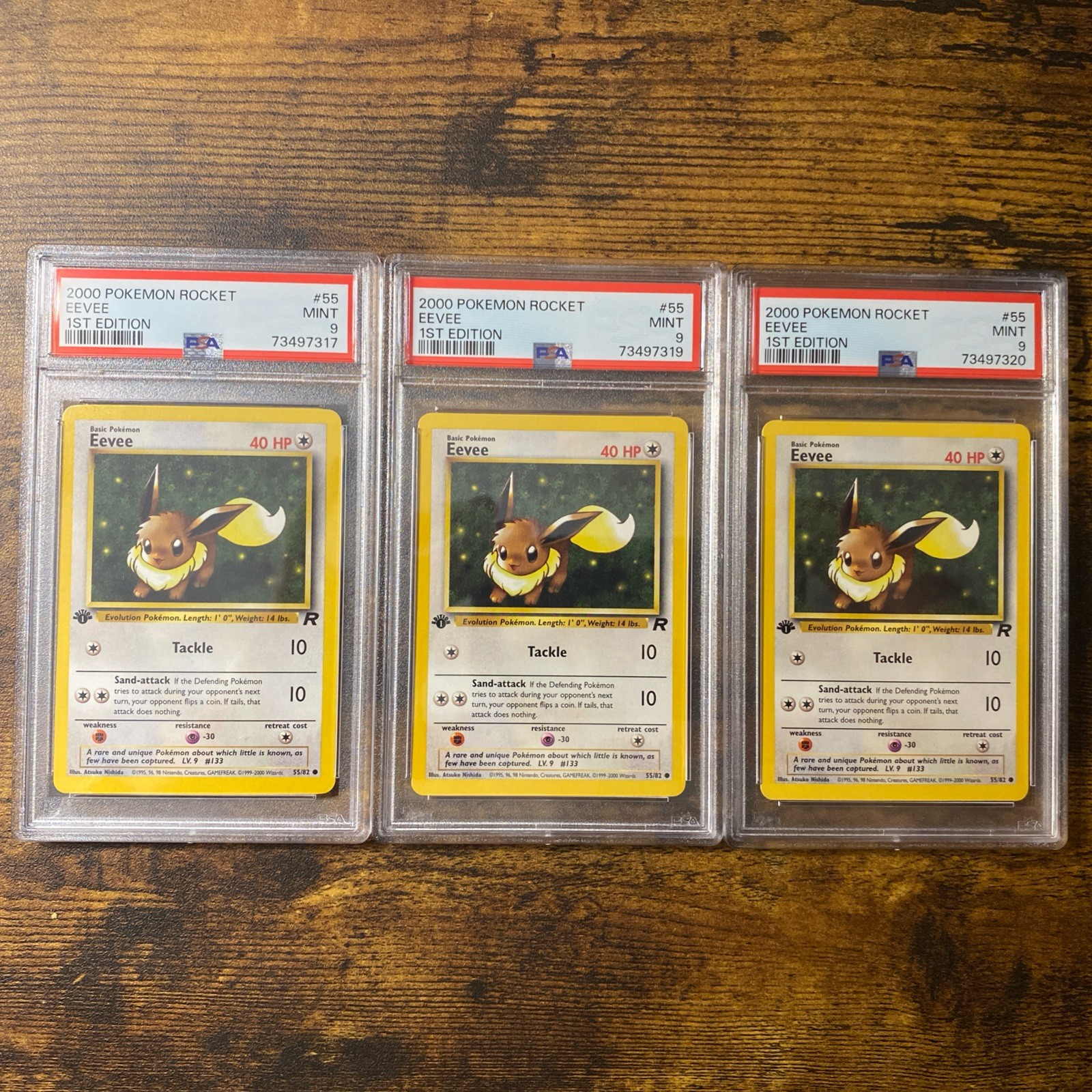 2000 Pokemon Team Rocket 1st Edition Eevee 55/82 - PSA 9 MINT! 3 Available 🔥