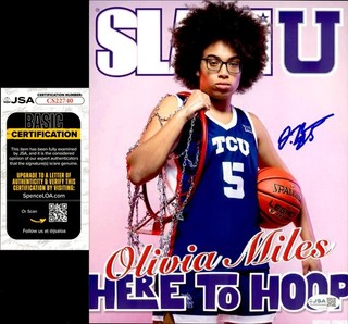 Olivia Miles Signed 8x10 TCU Women's Basketball Photo AUTO JSA COA