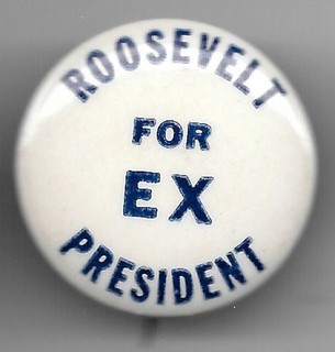 Willkie Anti FDR Roosevelt for Ex President 1940 Political Slogan Pin